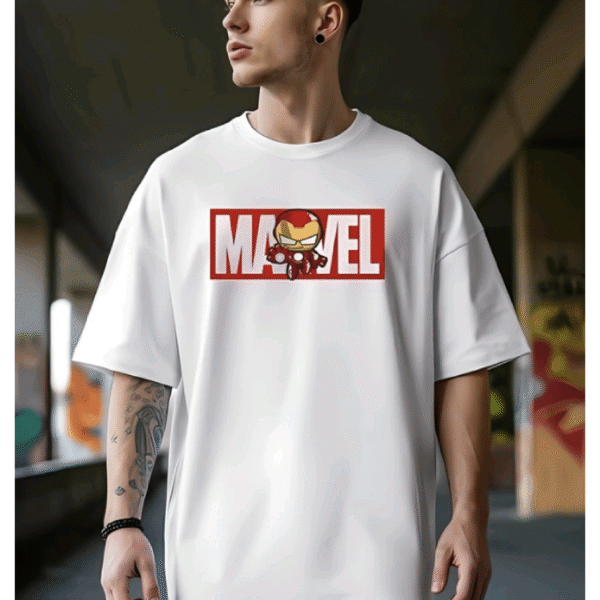 white Marvel typography